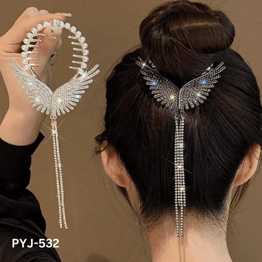 Elegant Crystal Butterfly Hair Claw – Party Wear Hair Accessory for Girls