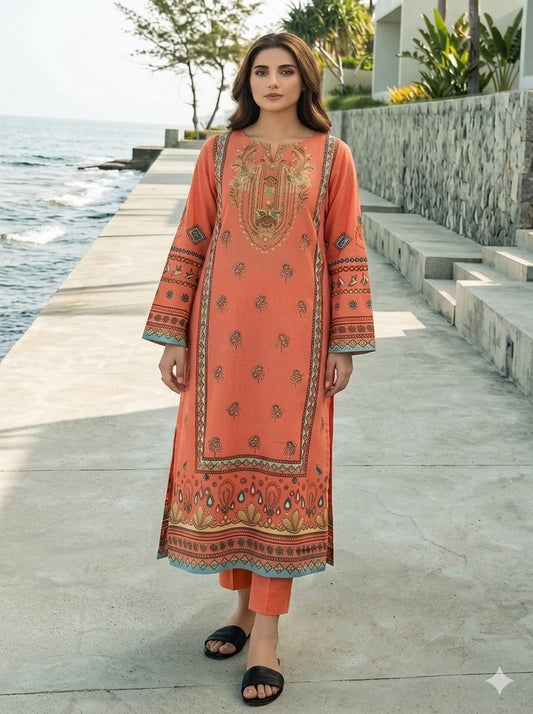 2 Piece - Printed Lawn Suit