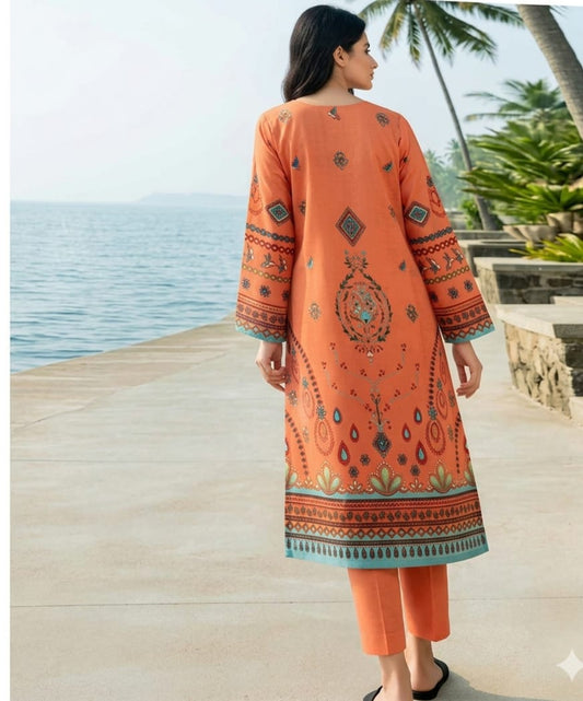 2 Piece - Printed Lawn Suit